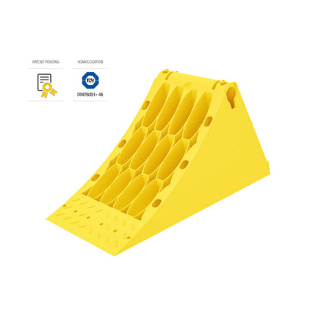 Plastic Wheel Chock with Metal Reinforcement