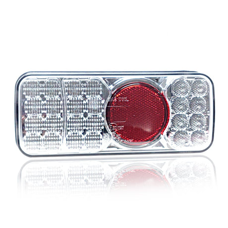 LED Rear Light 5-Function with Clear Lens 12/24V