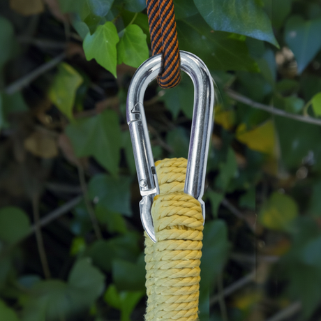 Set de 4 mosquetones con gancho Black+Decker de acero inoxidable