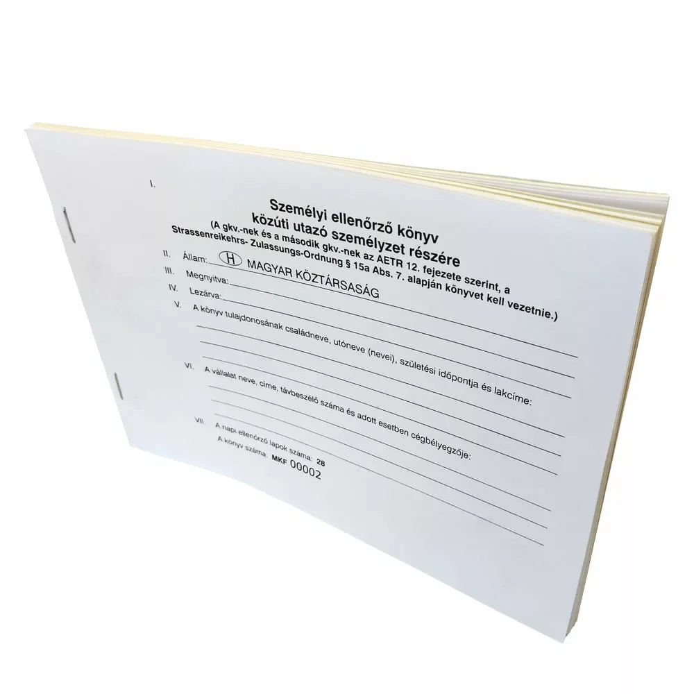 Driver's Logbook for Personal Records